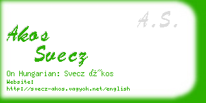akos svecz business card
